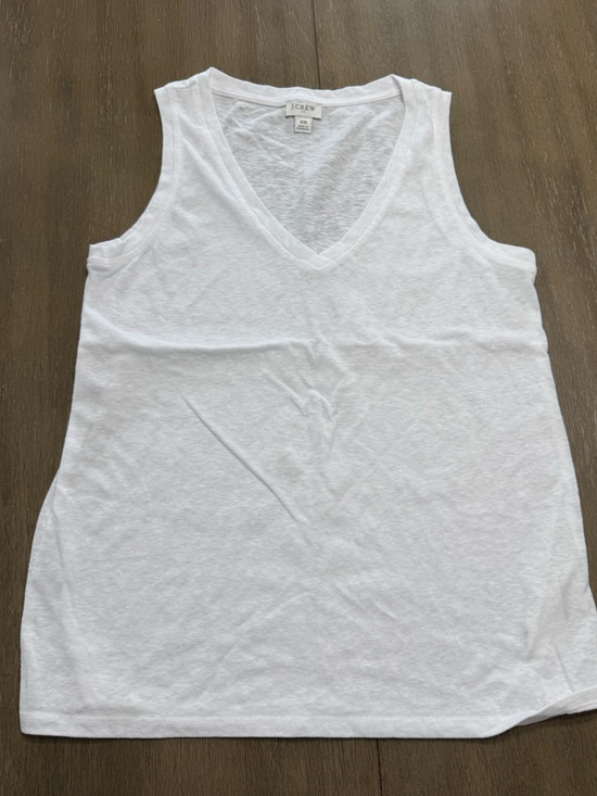 J. Crew Tops - J. Crew Classic White Cotton Tank Top